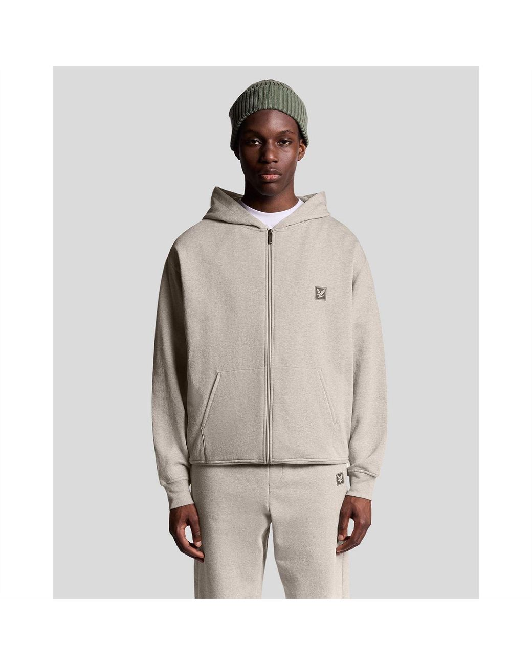 Lyle & Scott Natural And Zip Through Hoodie for men
