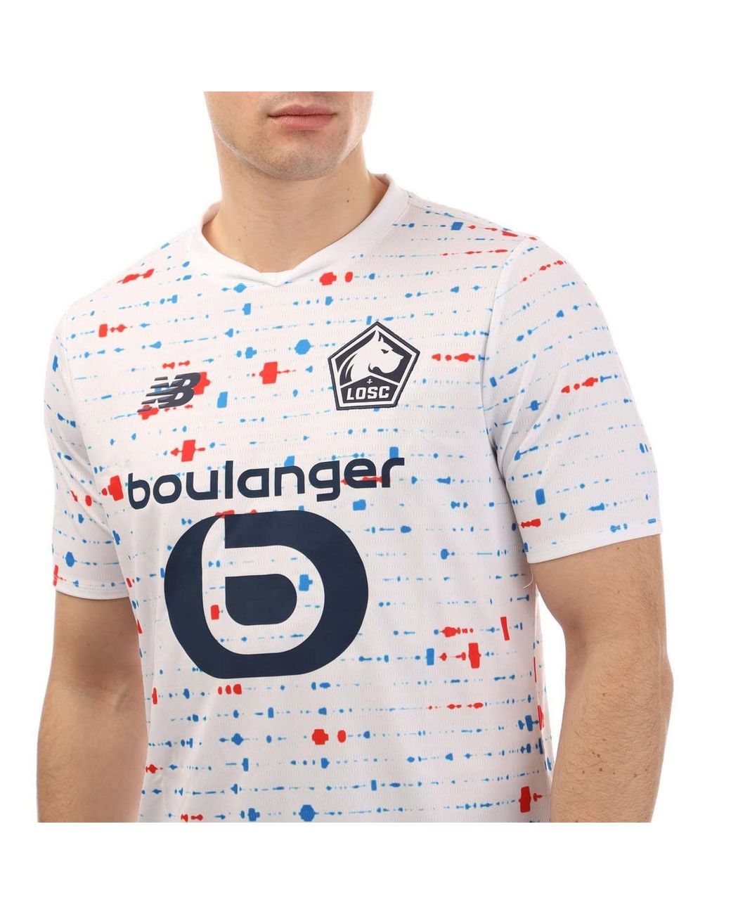 New Balance White Lille 2023 34 Away Jesrey for men