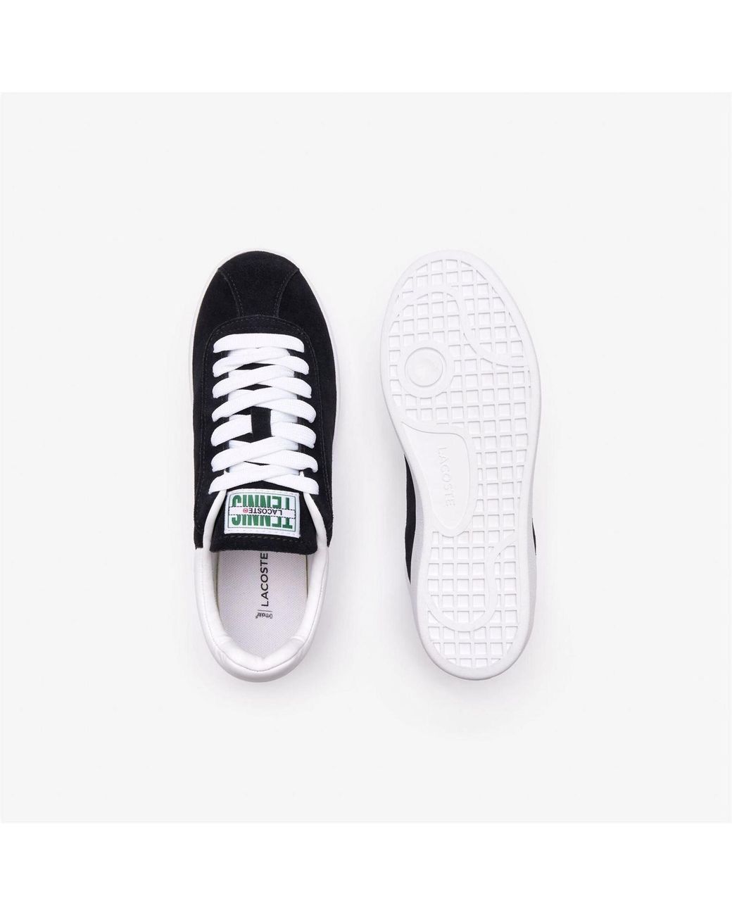 Lacoste Black Baseshot Suede Trainers