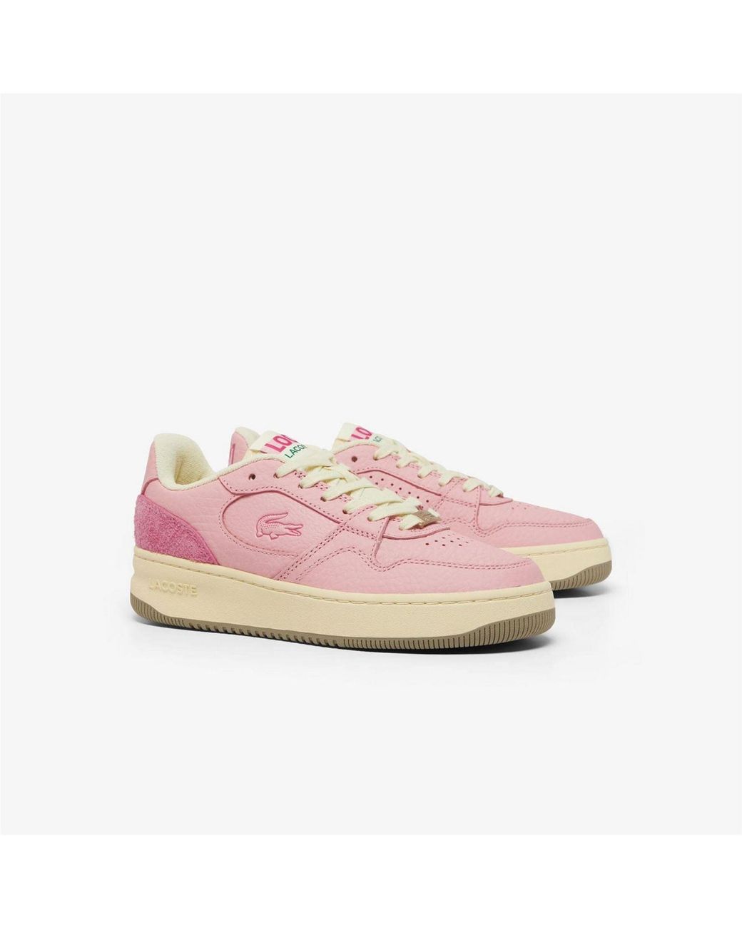 Lacoste Pink Set Leather Trainers