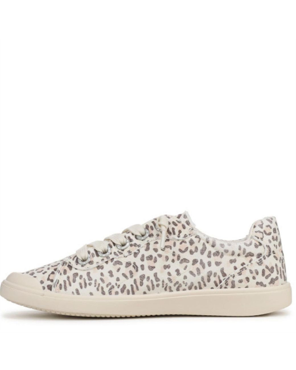 Blowfish White Vienna Slip Leopard Patterned Canvas Low Top Sneakers 4 (37)