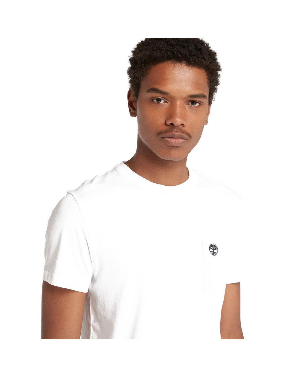 Timberland White Dunstan River Chest Pocket Short Sl for men
