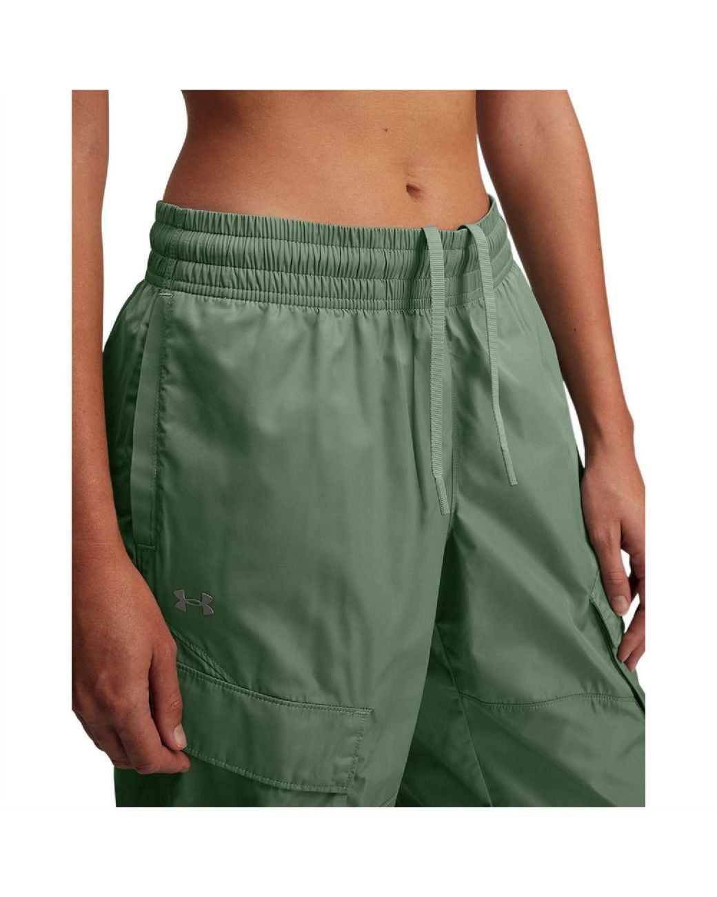 Under Armour Green Woven Sheen Cargos