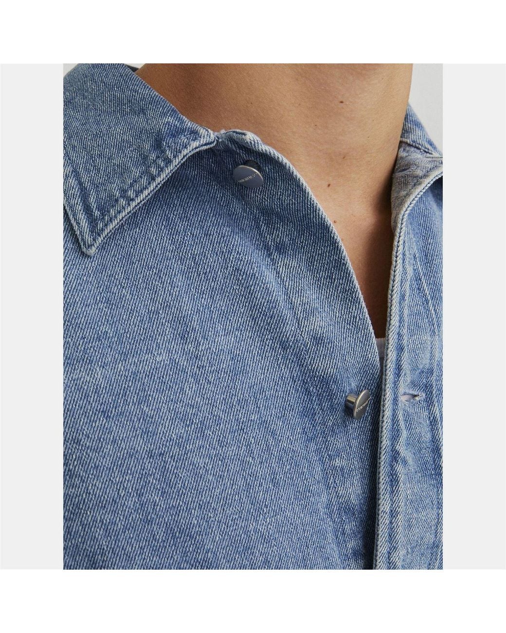Jack & Jones Blue Denim Overshirt for men