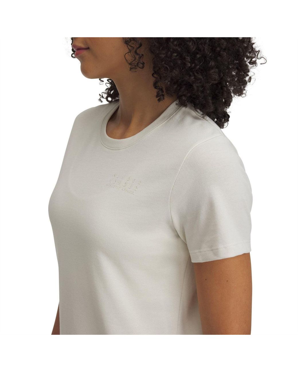 Under Armour White Branded Core T Shirt