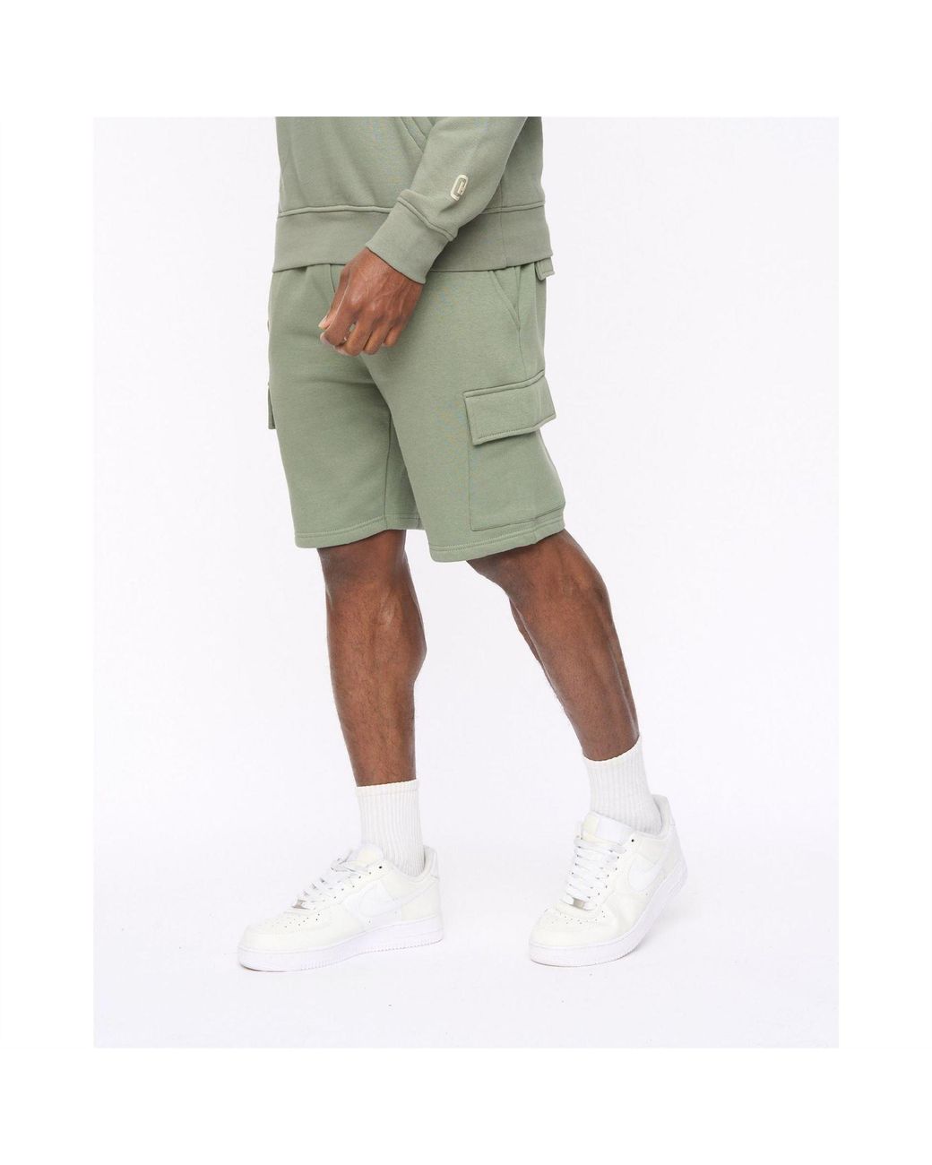 Crosshatch Blue Bardon Cargo Shorts for men