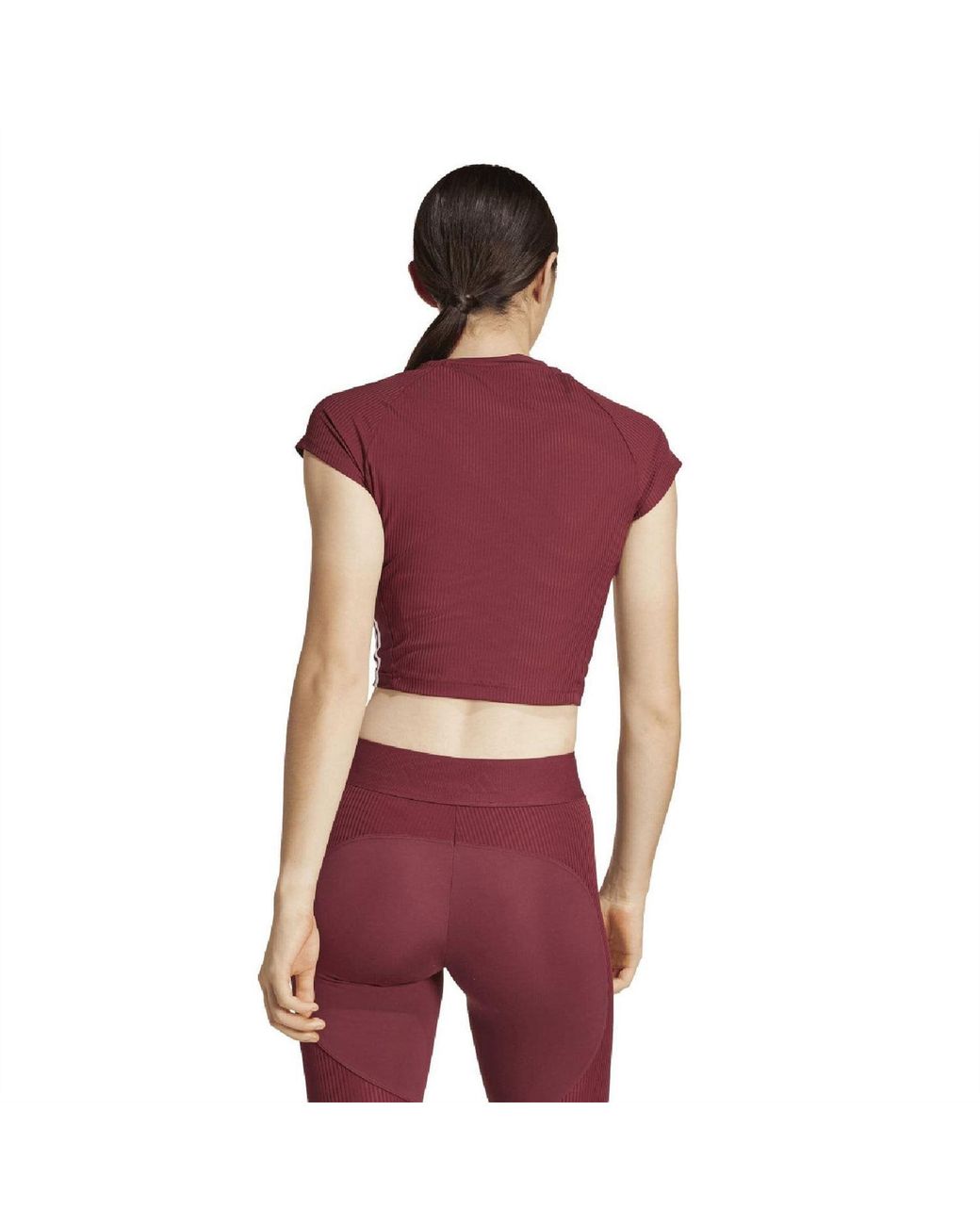 Adidas Red Rib T Shirt