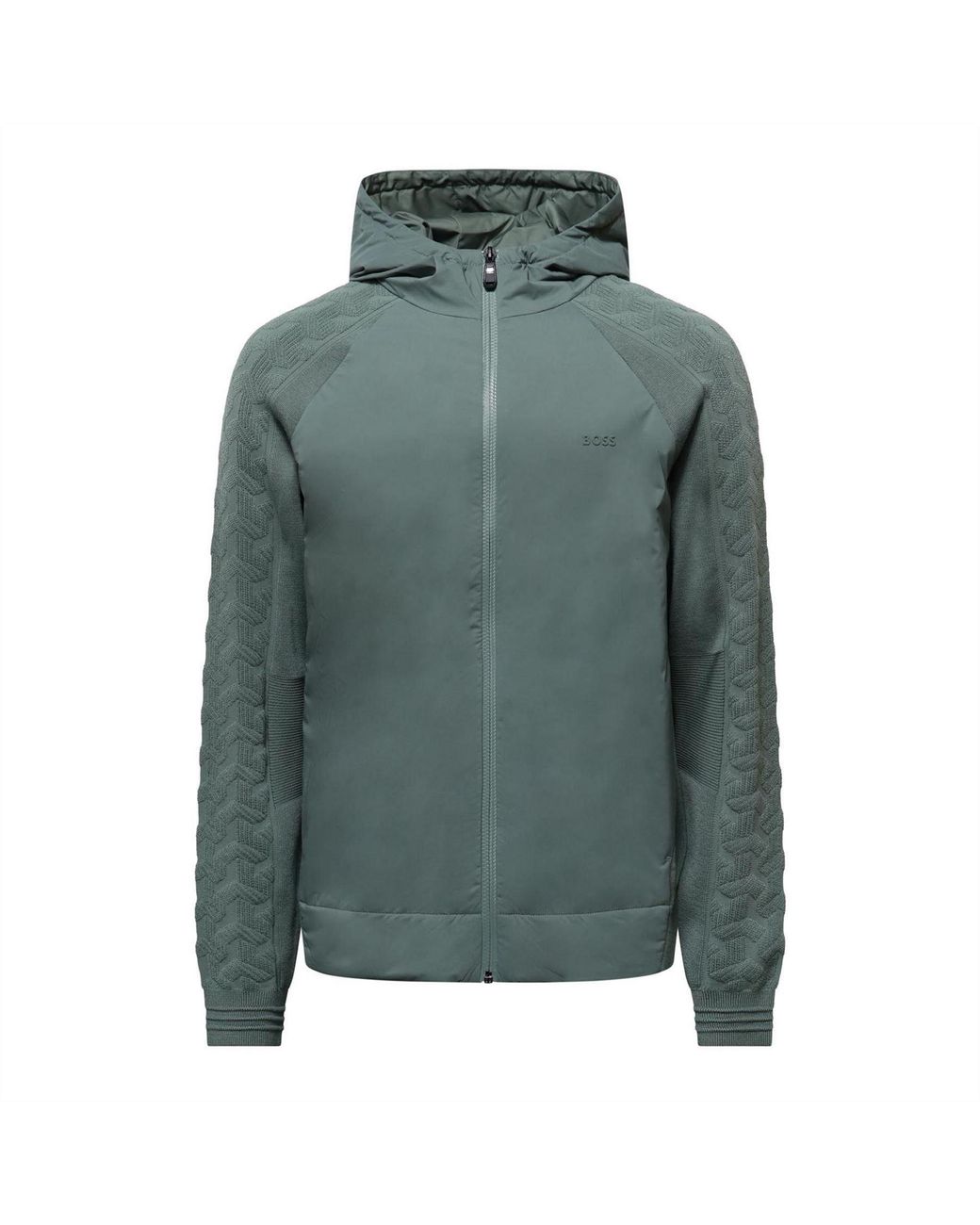Boss Green Mirror Zip Up Hoodie for men