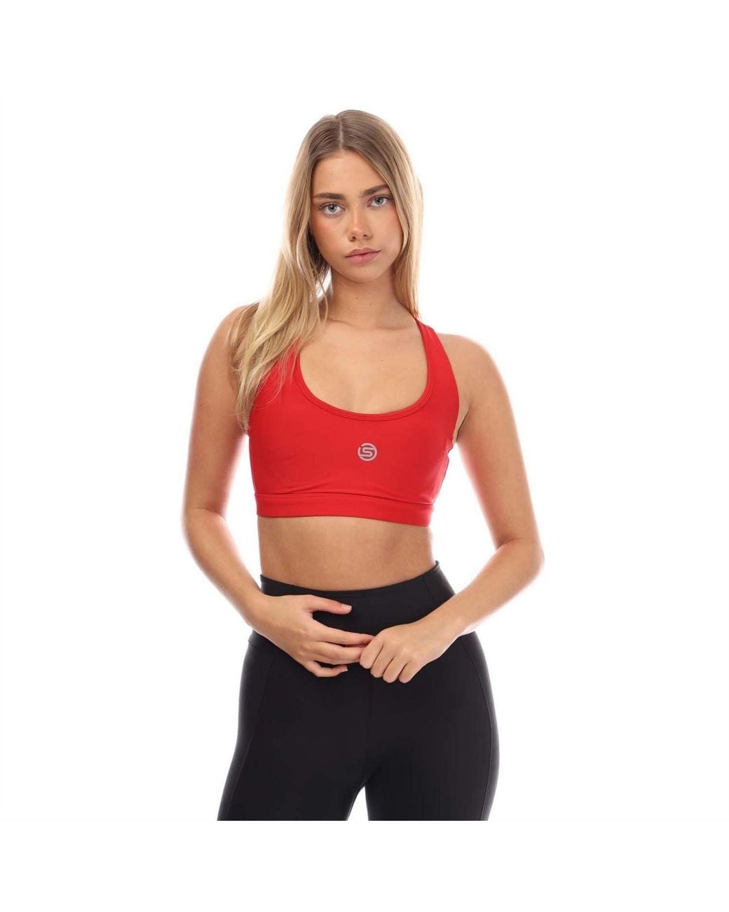 Skins Red 3 Active Bra