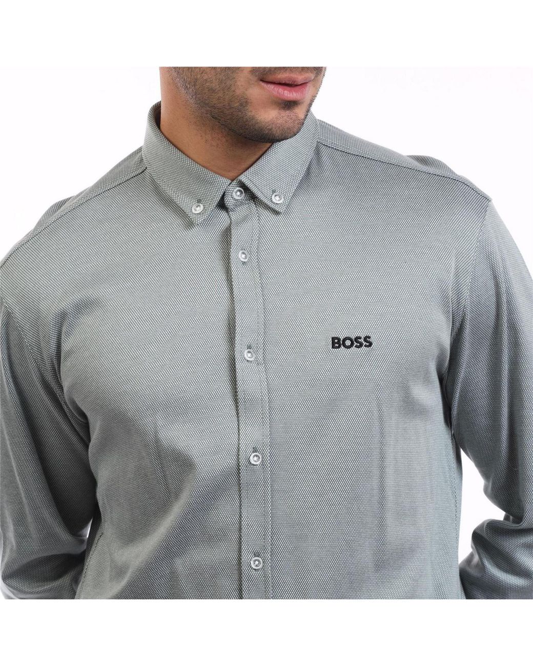 Boss Gray Motion L Regular Fit Shirt for men