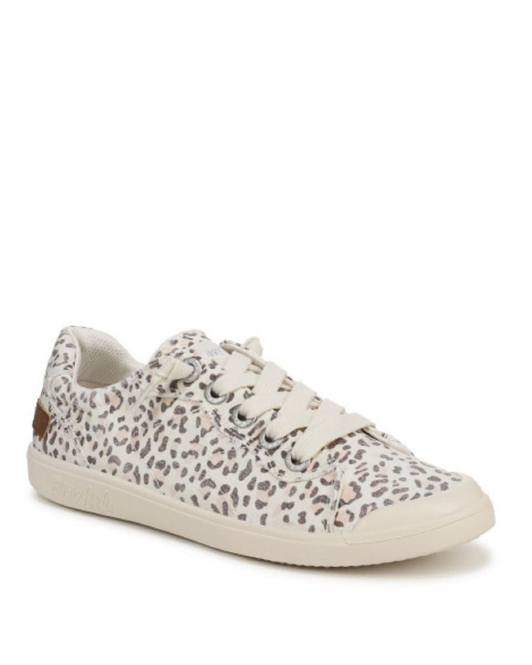 Blowfish White Vienna Slip Leopard Patterned Canvas Low Top Sneakers 4 (37)