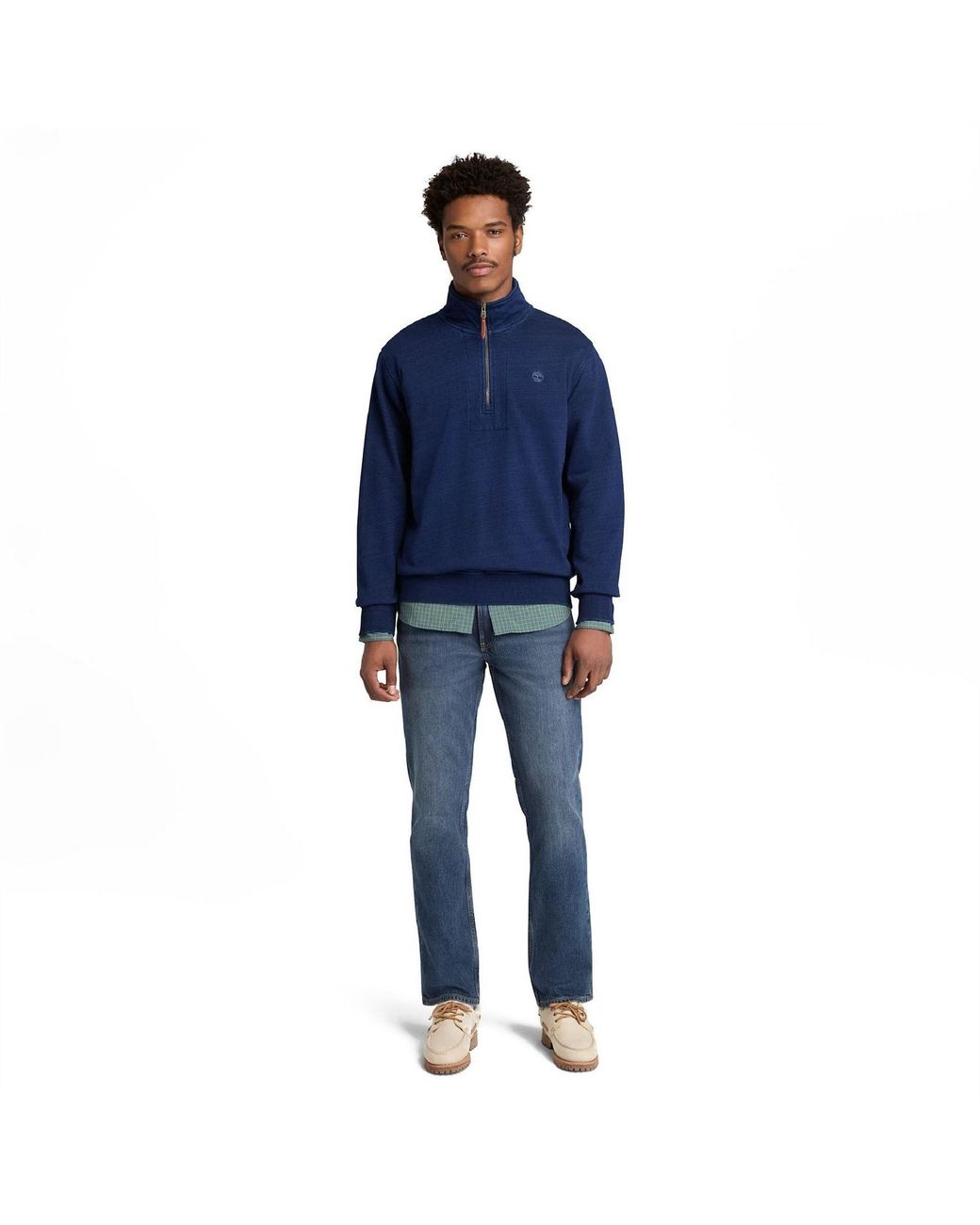 Timberland Blue Sandown Cotton Slim-Fit Jeans for men