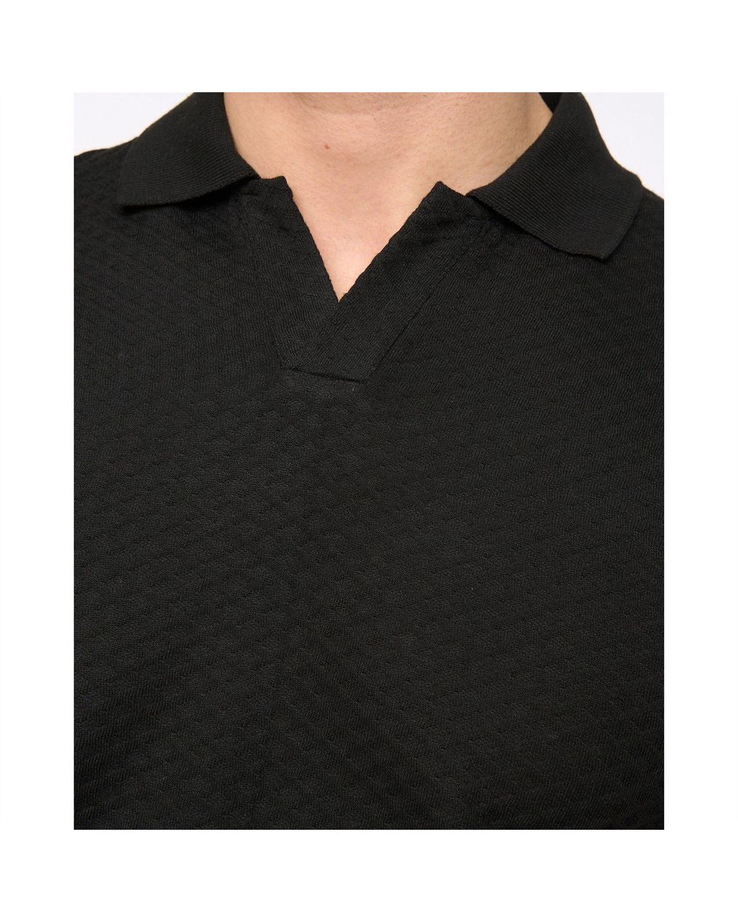 Duck and Cover Black Morwin Polo Shr for men