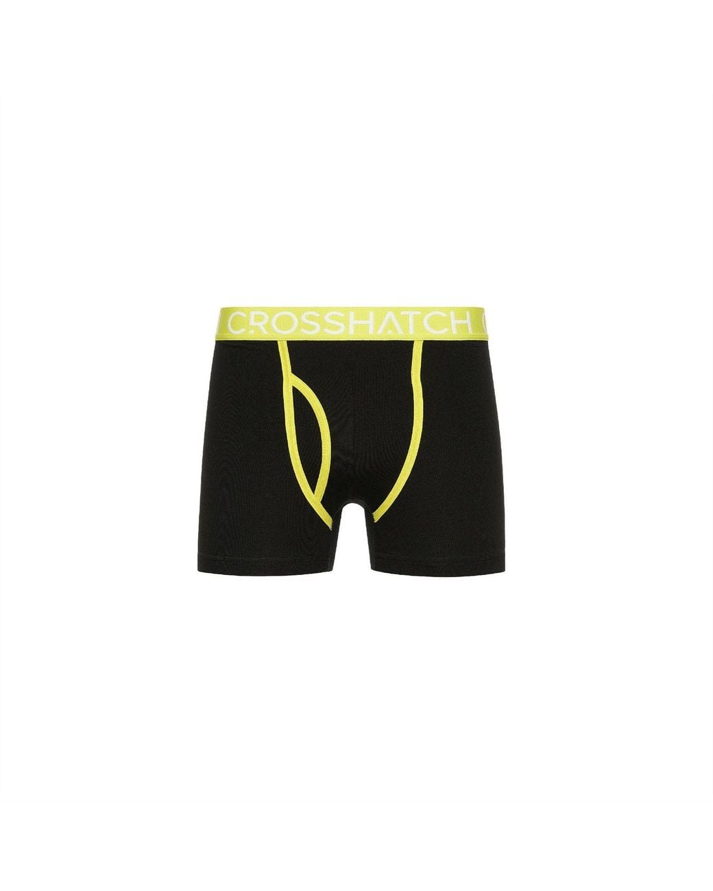 Crosshatch Yellow Crystaline Geometric Patterned Boxer Brief for men