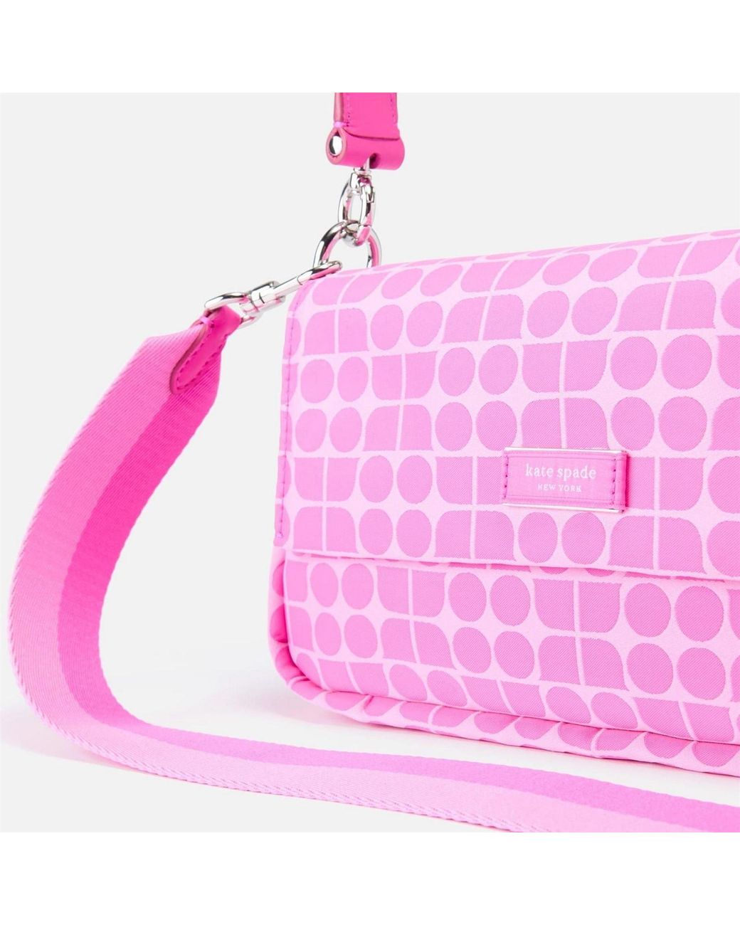 Kate Spade Pink Fabric Convertible Cross Body Bag