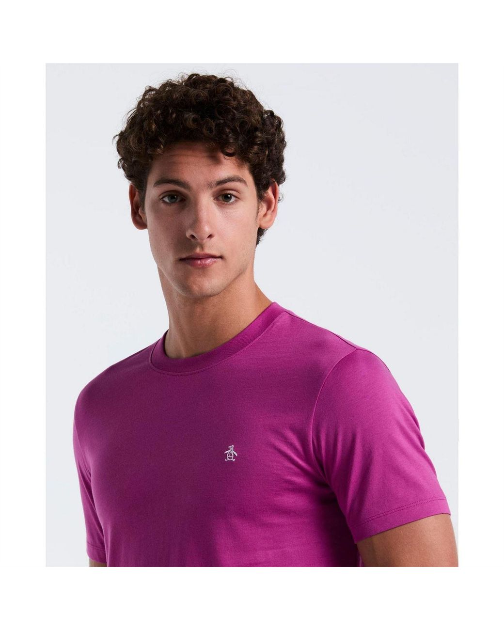 Original Penguin Purple Logo T Shirt for men