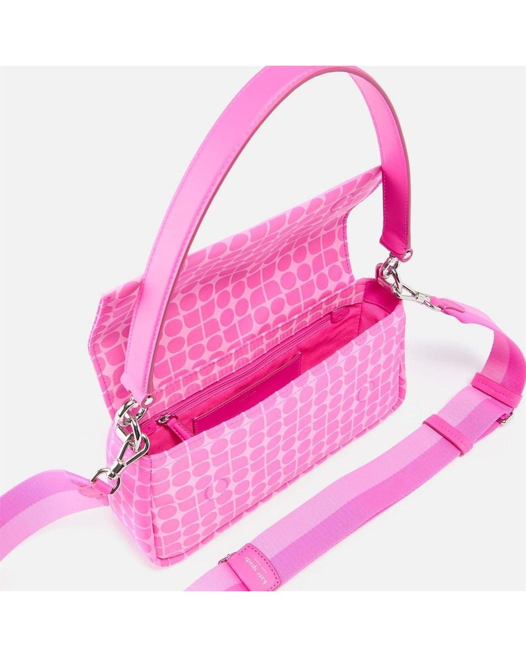 Kate Spade Pink Fabric Convertible Cross Body Bag