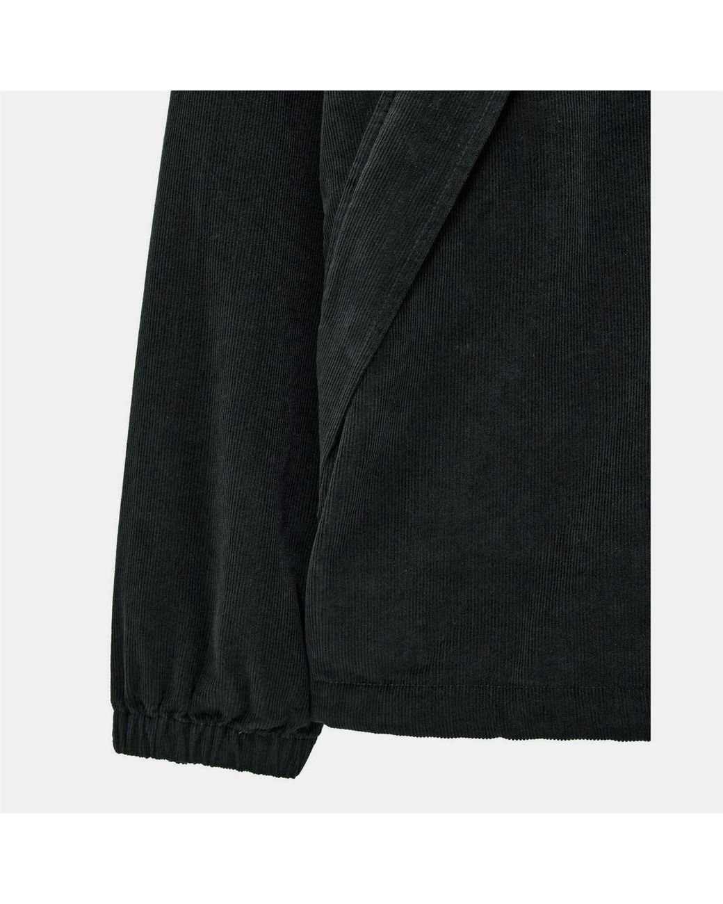 Weekend Offender Black Wynwood Cord Zip Over Jacket for men