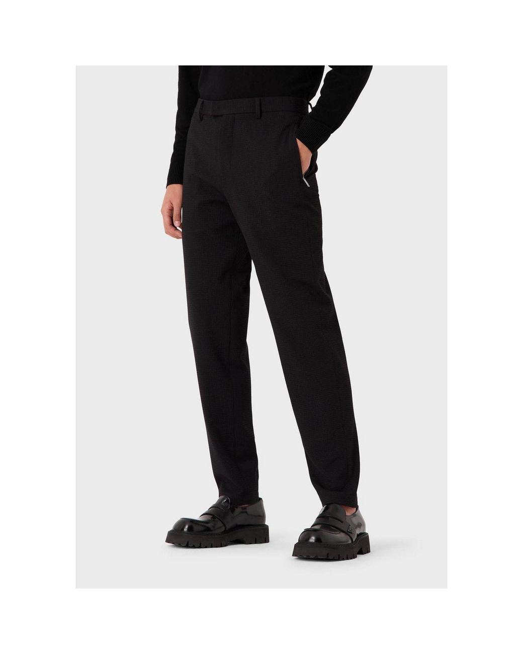 Emporio Armani Black Trousers for men
