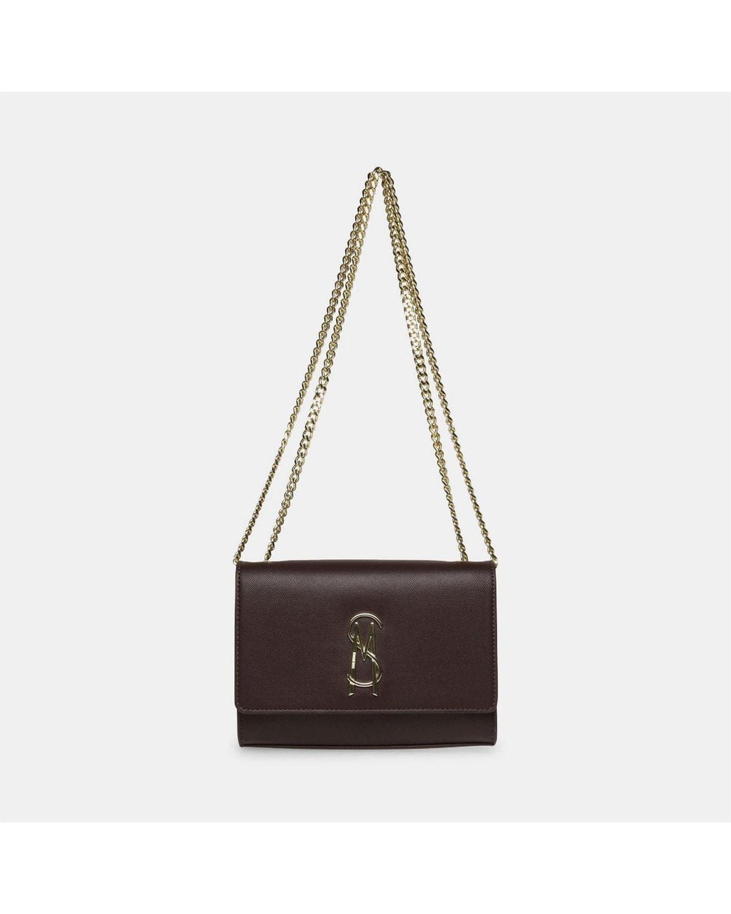Steve Madden Brown Bramone Cross Body Bag With Chain And Hardware