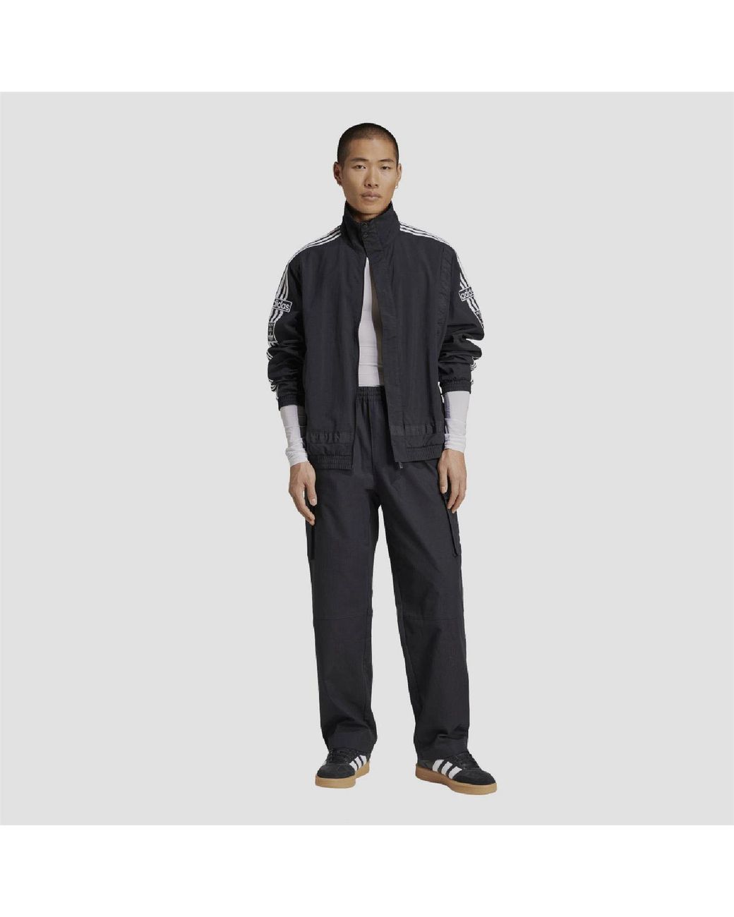 Adidas Blue Script Cargo Tracksuit Bottom for men