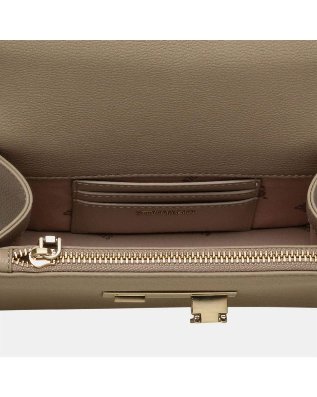 Steve Madden Natural Bnesta Cross Body Bag With Metal Logo