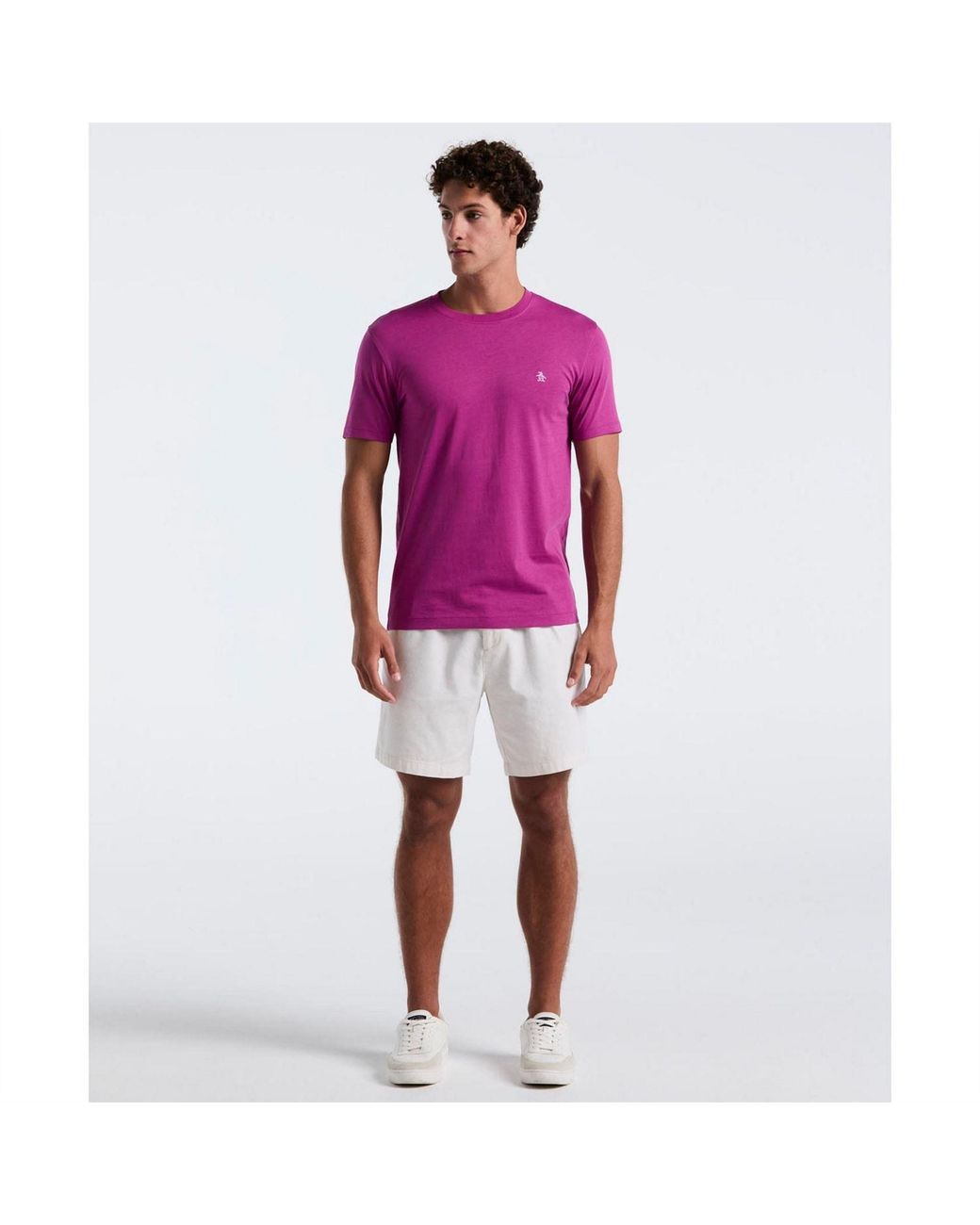 Original Penguin Purple Logo T Shirt for men