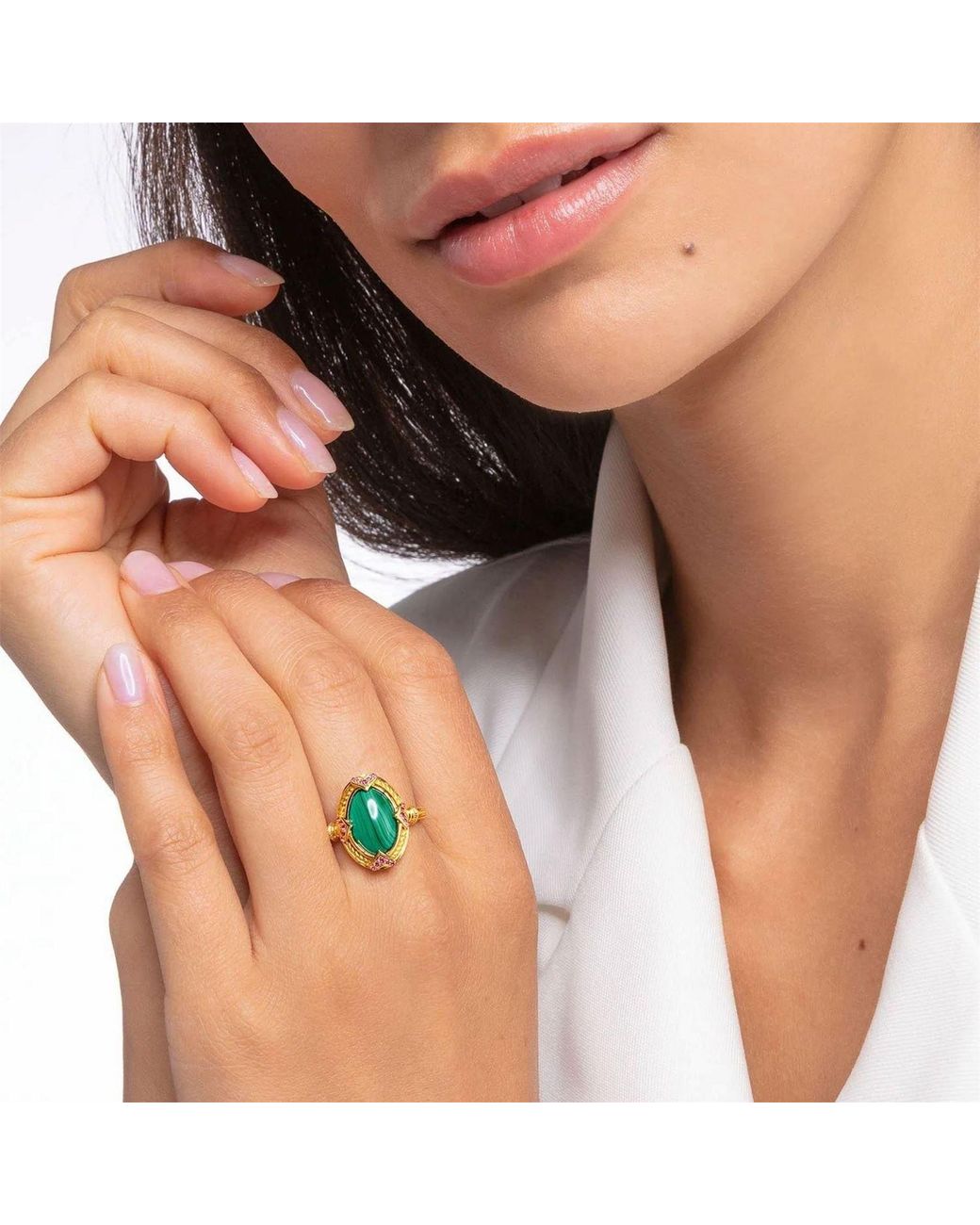 Thomas Sabo Green Band Ring for men
