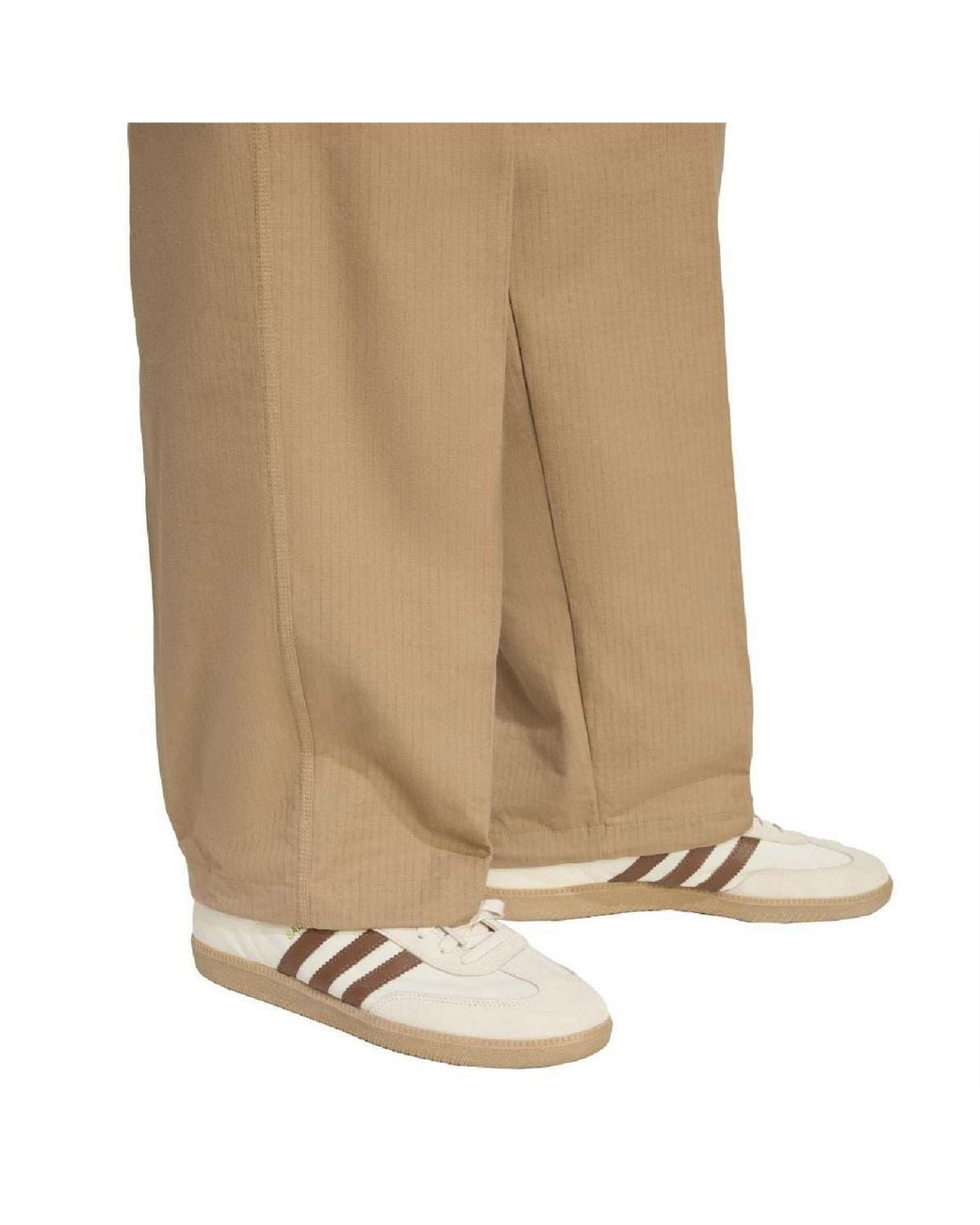 Adidas Originals Natural Trefoil Solid Patterned Cargo Pants for men