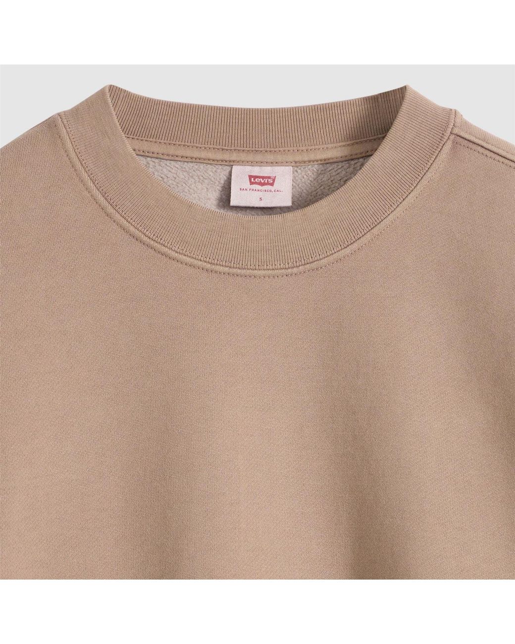 Levi's Brown Boxy Crew Neck Drop Shoulder Long Sleeve Sweatshirt 8 (Xs)