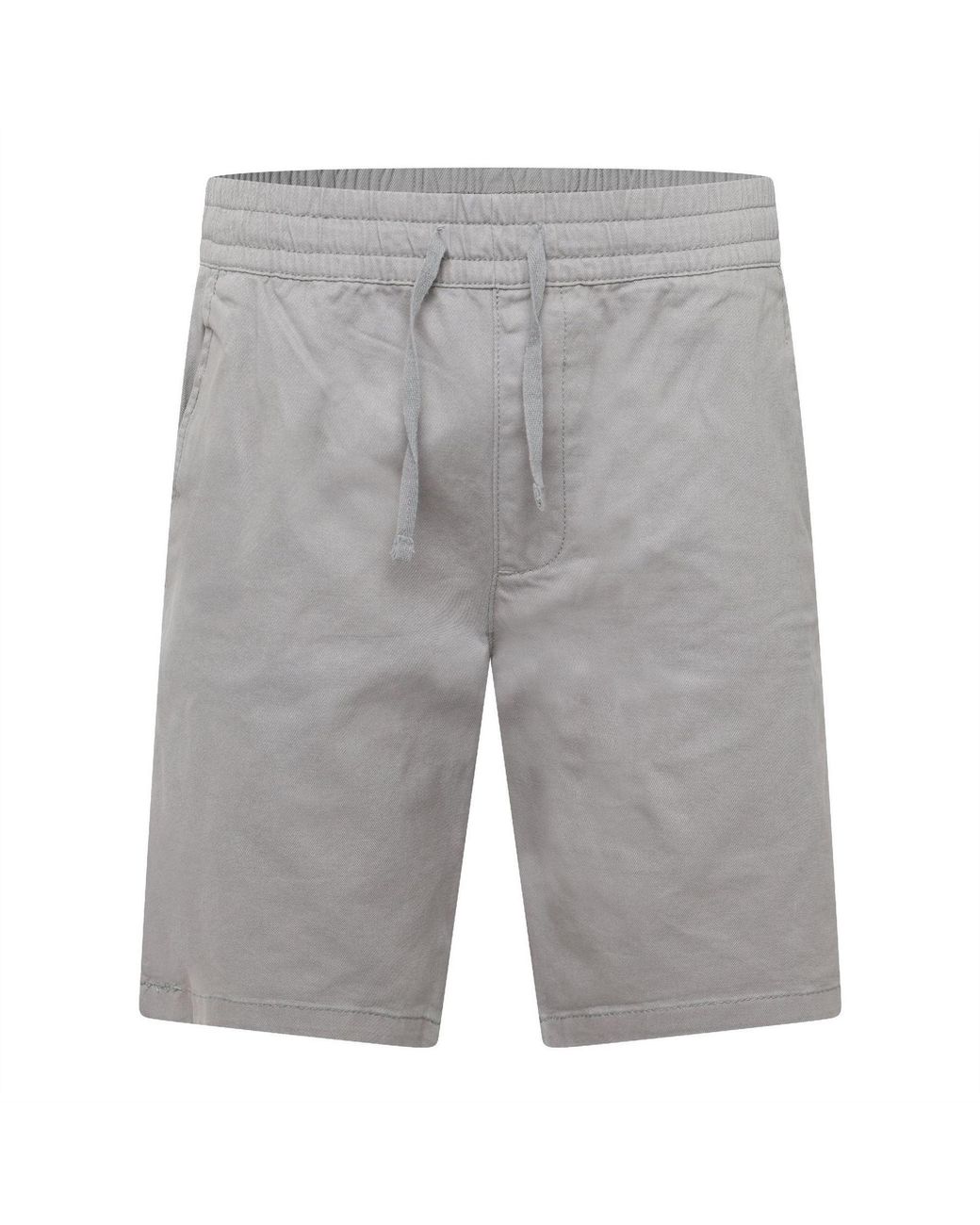 Crosshatch Gray Blansmoore Solid Bermuda Shorts With Elasticated Waistband for men