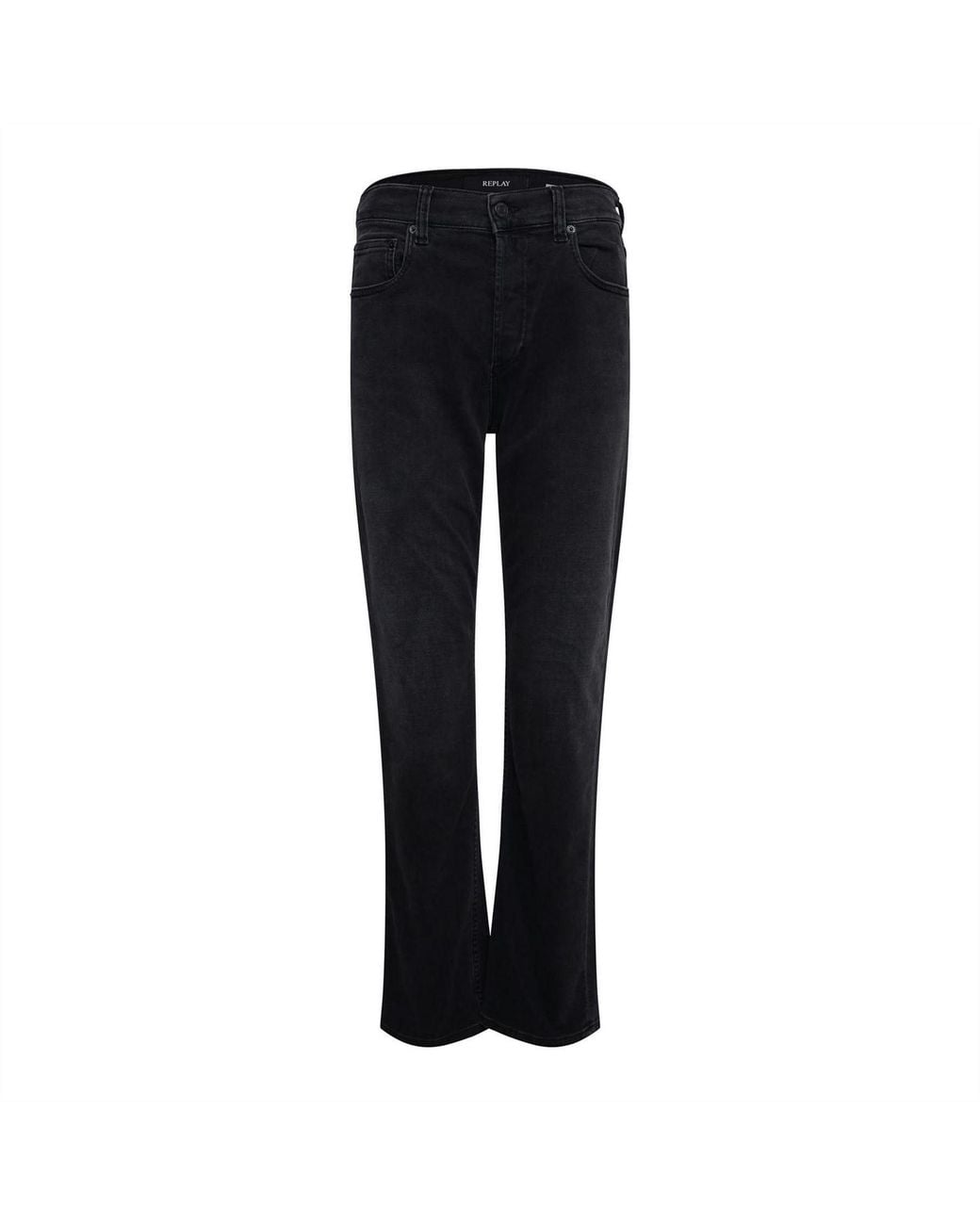 Replay Black Straight Fit Jeans