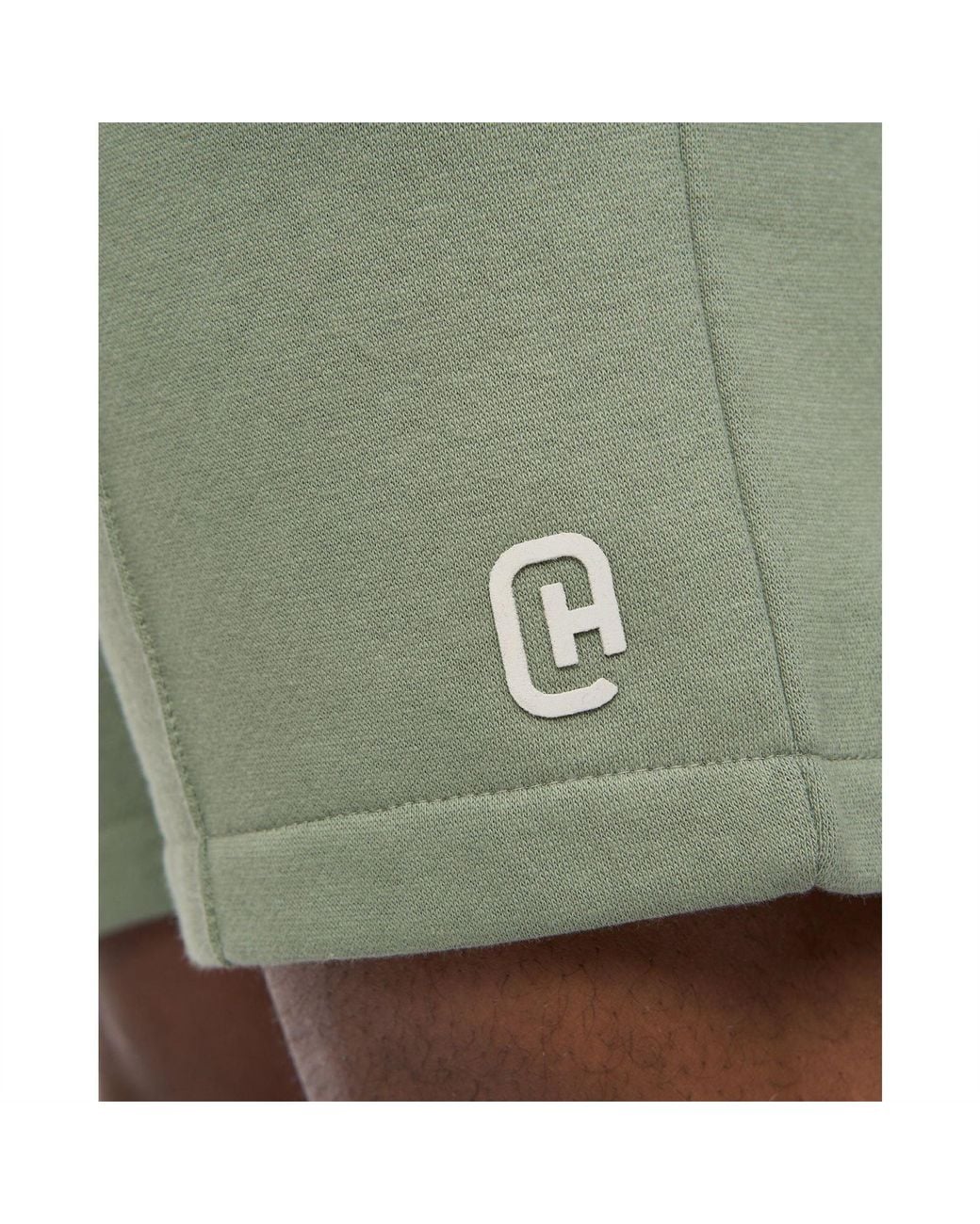 Crosshatch Green Bardon Jogger Shorts With Elasticated Waistband for men