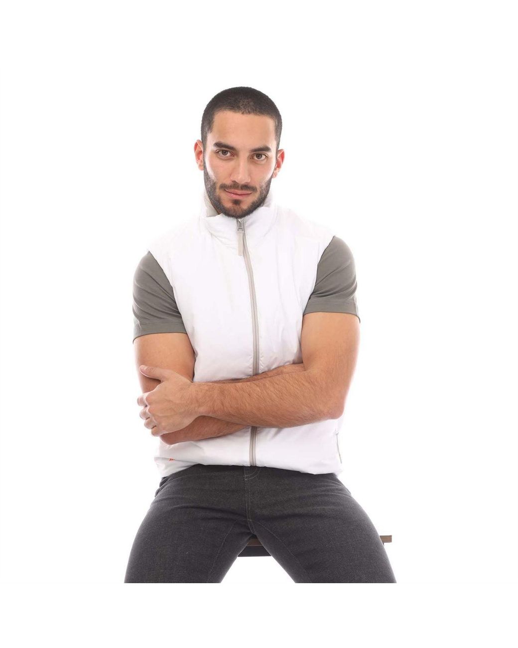 Belstaff White Challenger Gilet for men