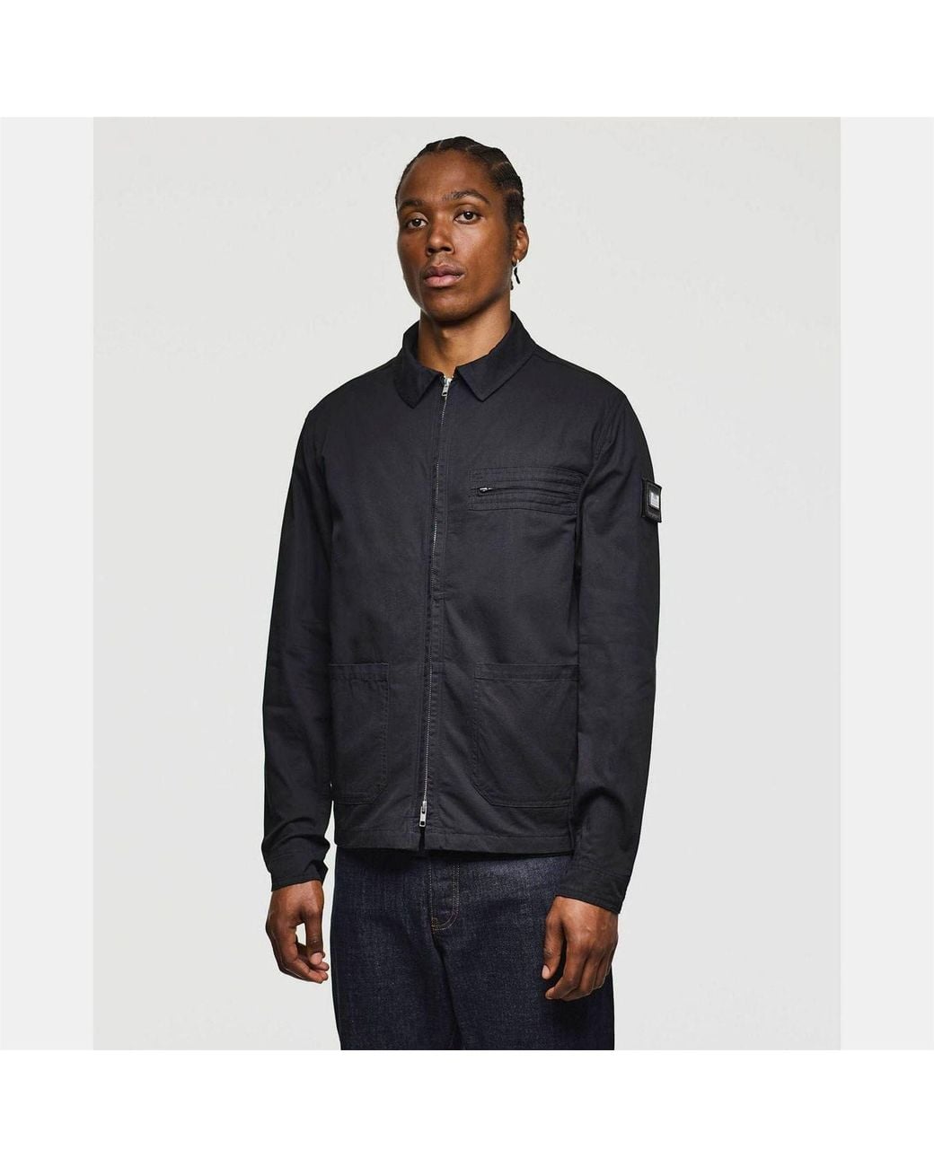 Weekend Offender Black Caleb Service Overshirt for men