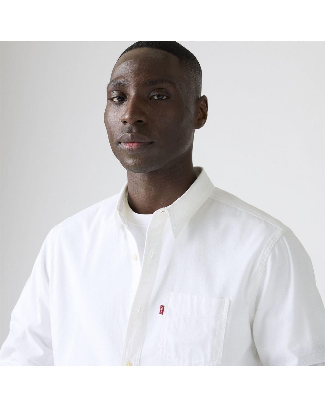 Levi's White Sunset Pocket Cotton Long-Sleeve Oxford Shirt for men