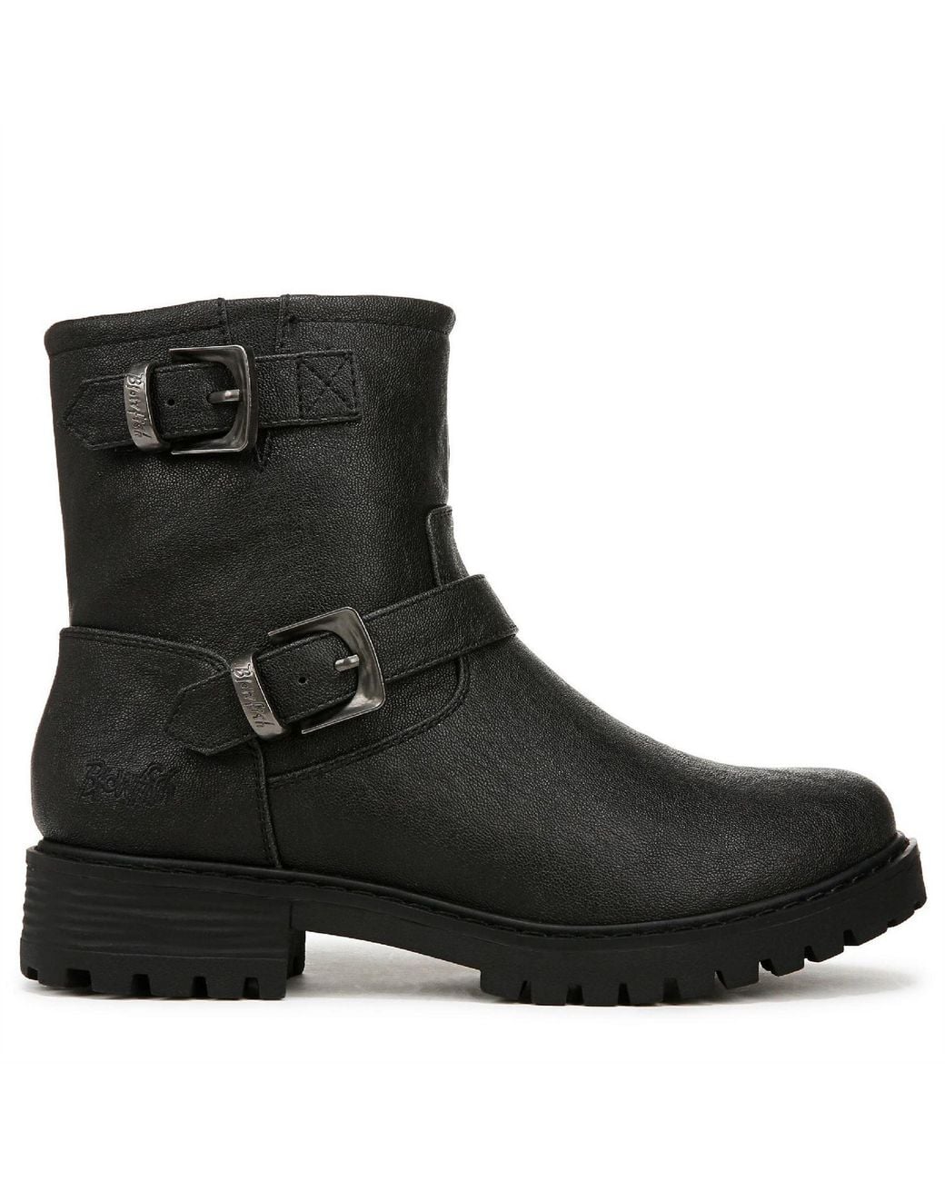 Blowfish Black Raven Biker Low Heel Side-Zip Boots 4 (37)
