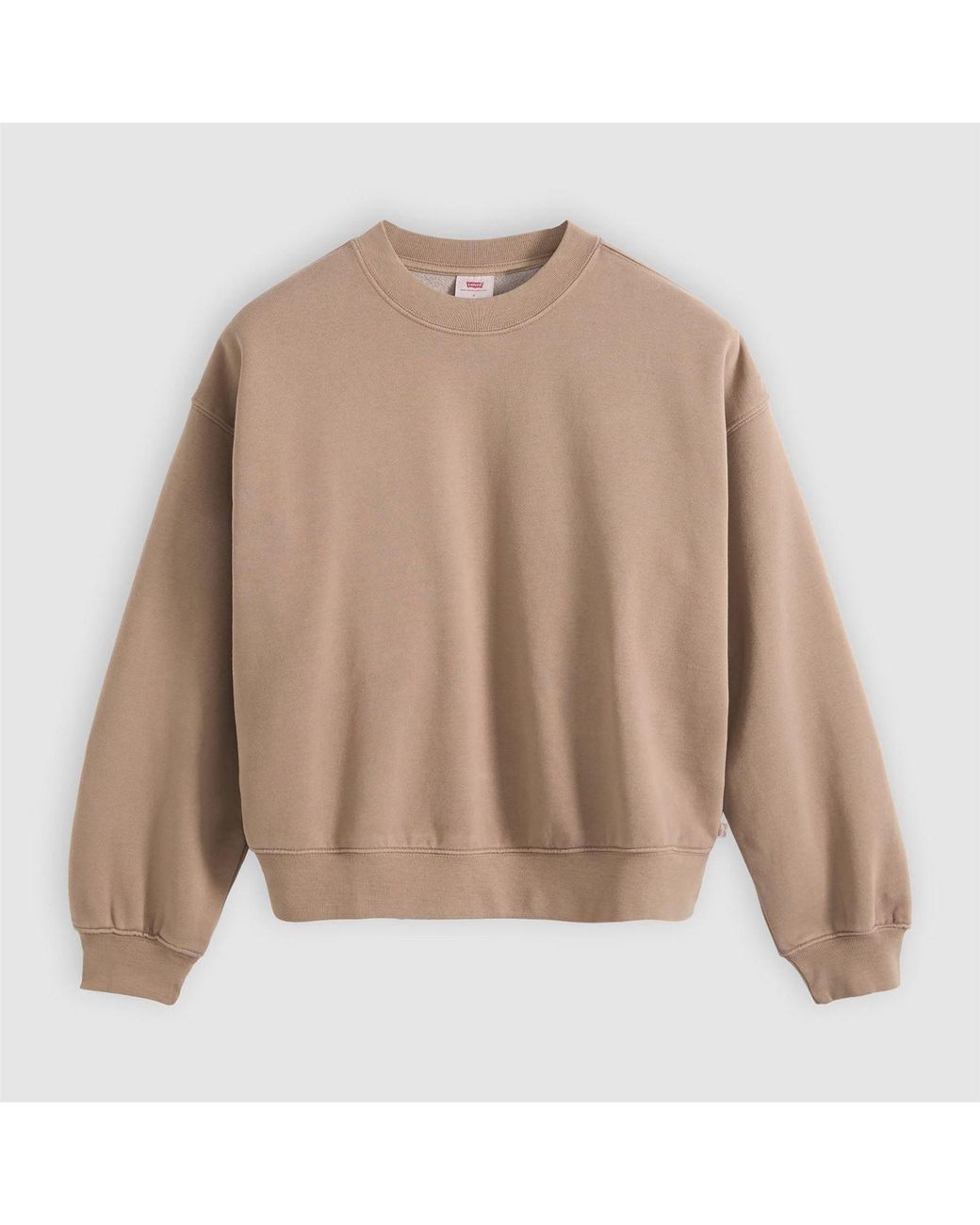 Levi's Brown Boxy Crew Neck Drop Shoulder Long Sleeve Sweatshirt 8 (Xs)