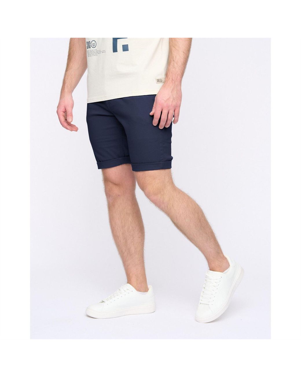 Duck and Cover Blue Moreshore Chino Shorts for men