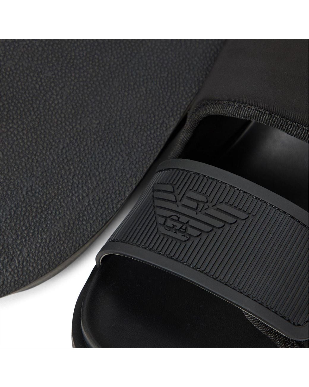 EA7 Black Sandals for men