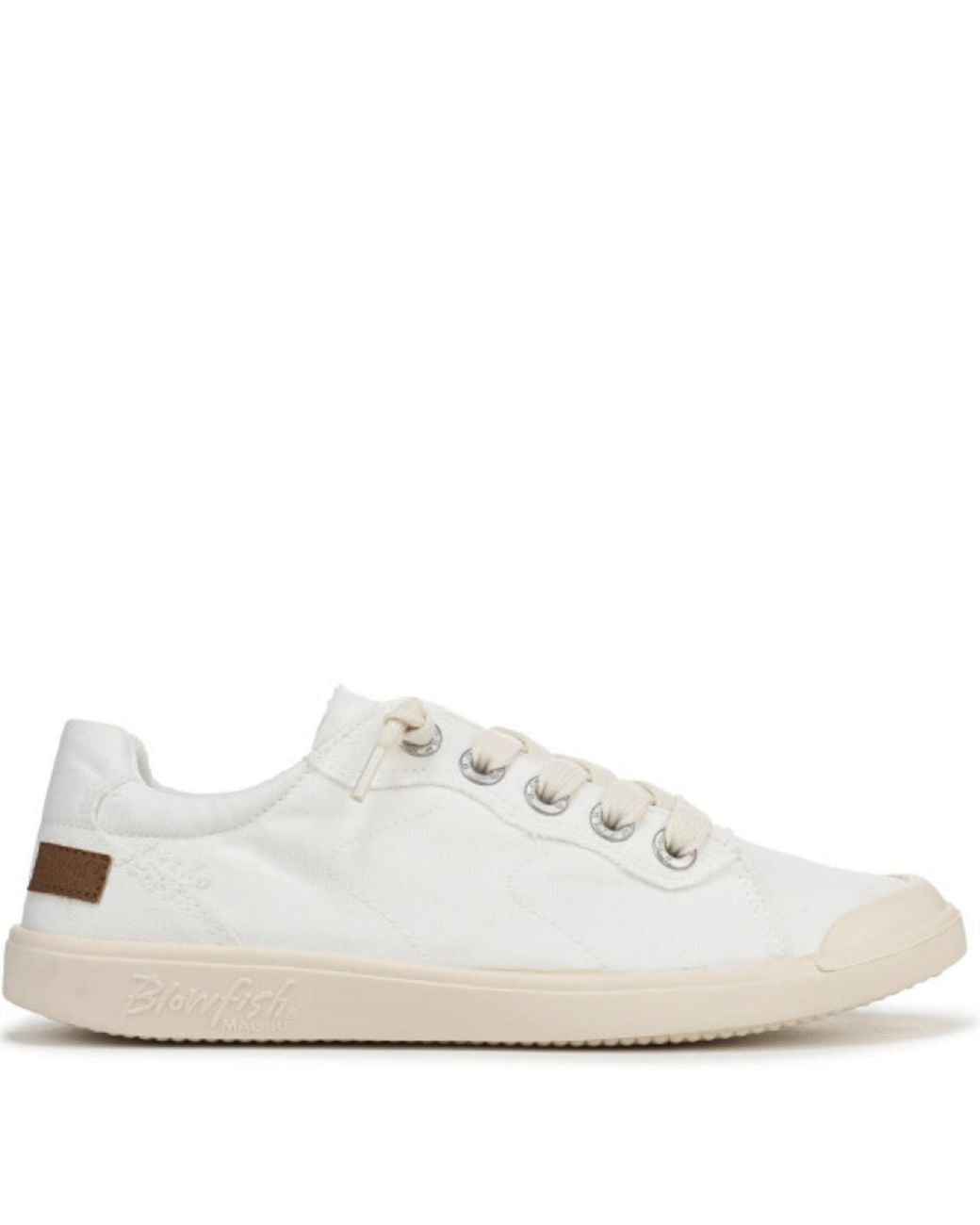 Blowfish White Vienna Slip Leopard Patterned Canvas Low Top Sneakers 4 (37)