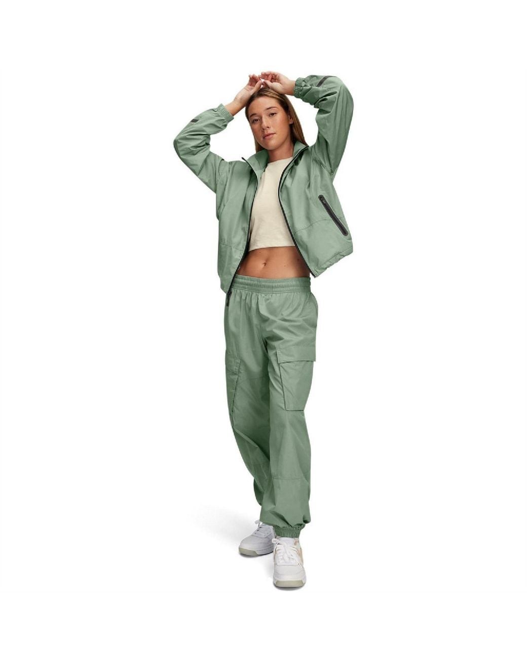 Under Armour Green Woven Sheen Cargos