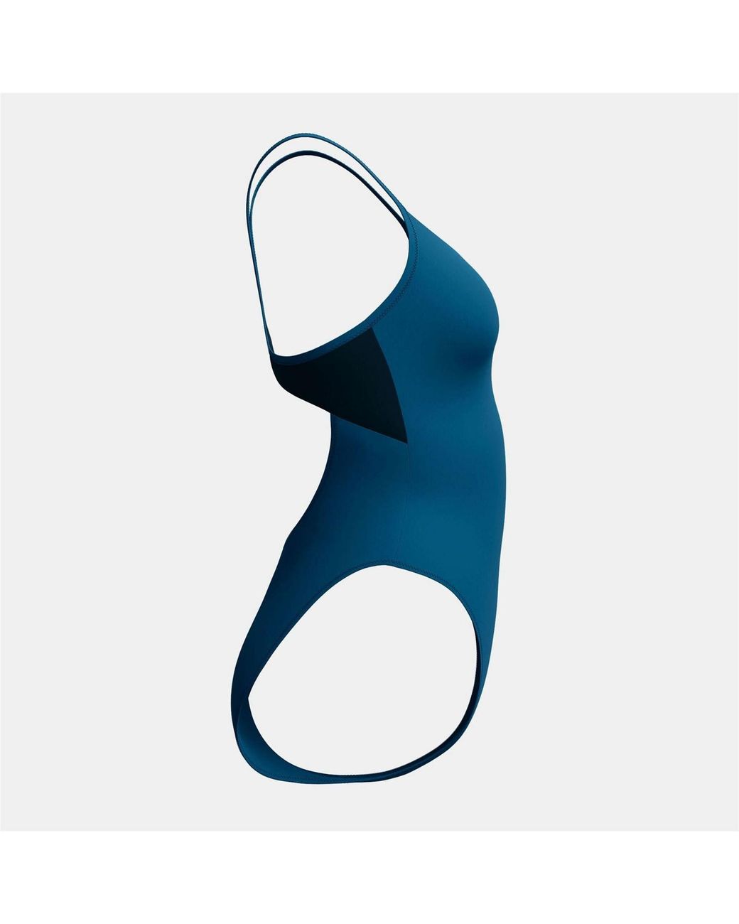 Speedo Blue 1 Piece Colourblock Racer Swimming Costume