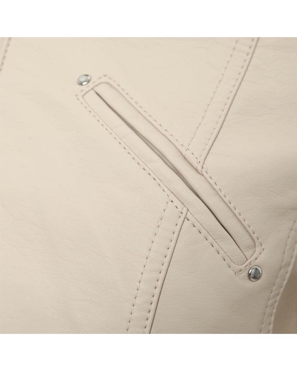 Vero Moda Natural Favodona Faux Leather Jacket