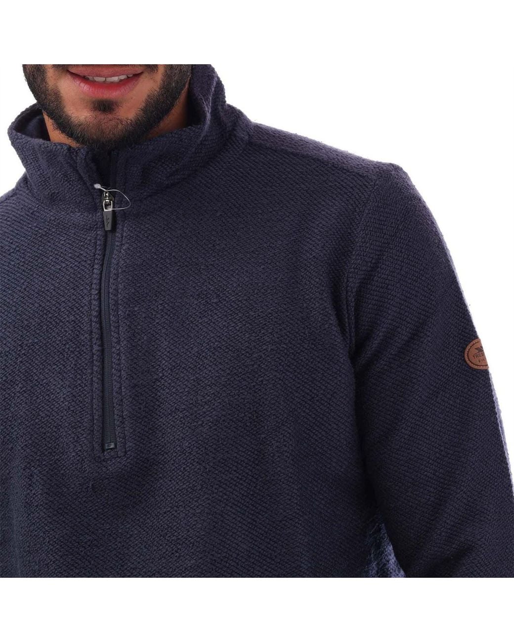 Trespass Blue Half Zip Fleece for men
