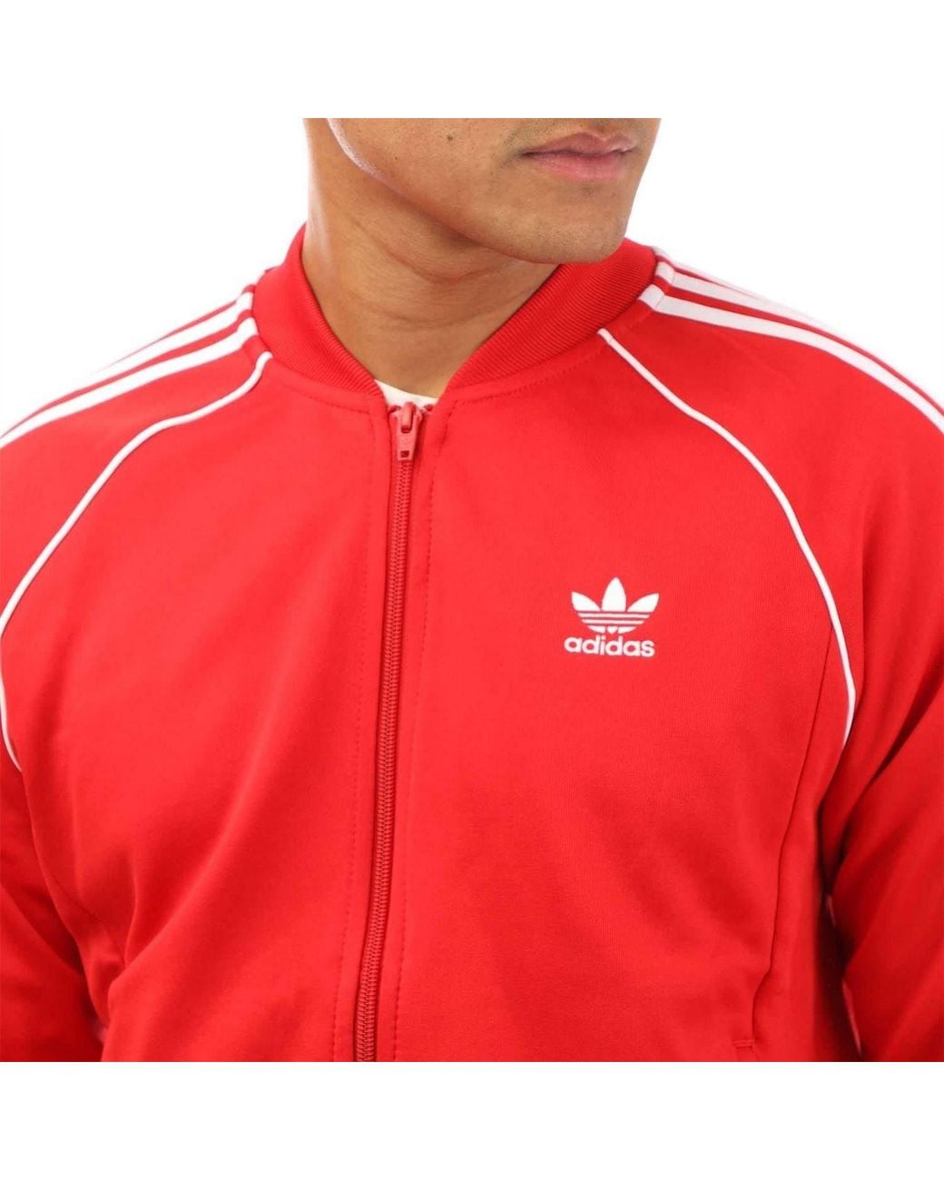 Adidas Originals Red Adicolor Classics Sst Track Jacket for men