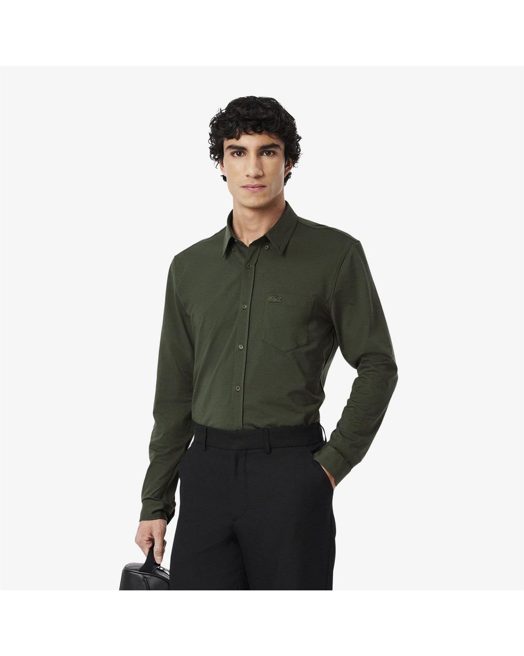 Lacoste Green Fit Cotton Jersey Shirt for men