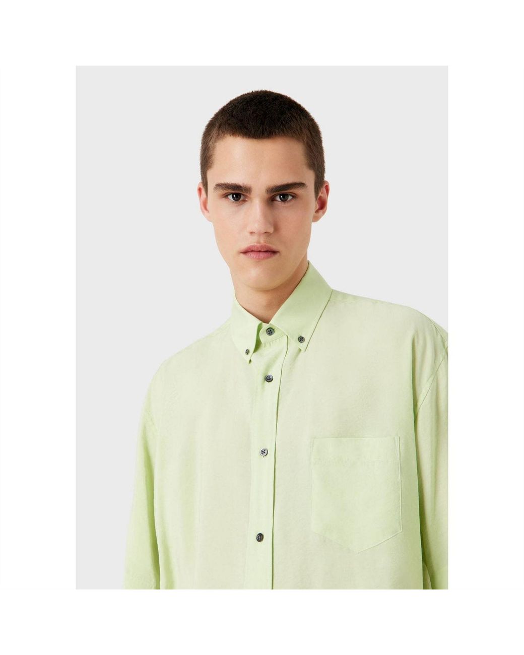Emporio Armani Green Short Sleeve Shirt for men