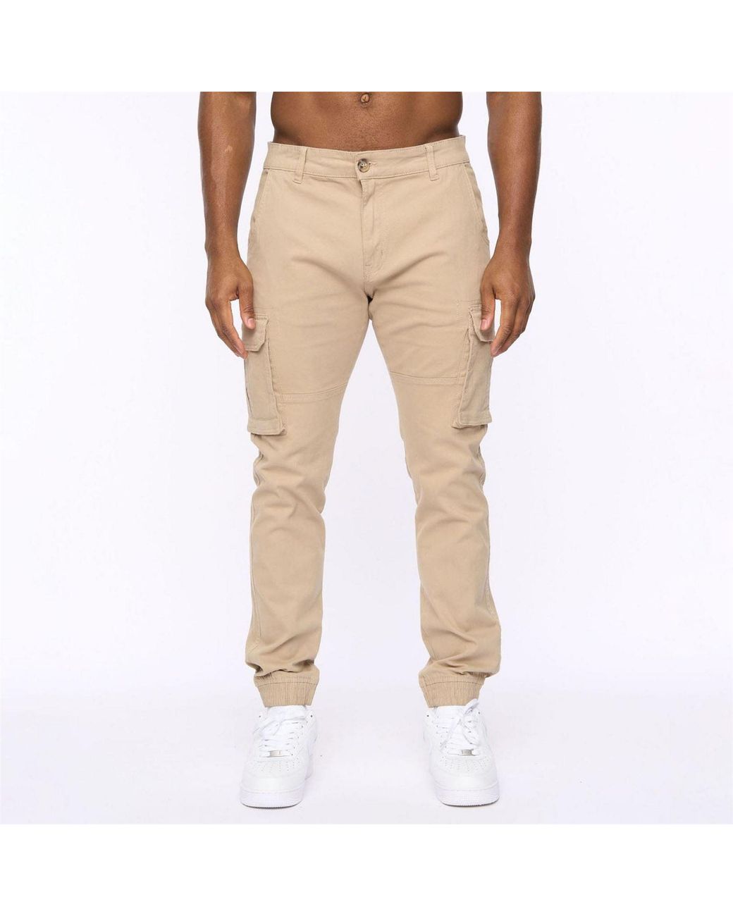 Crosshatch Natural Cargo Pants for men