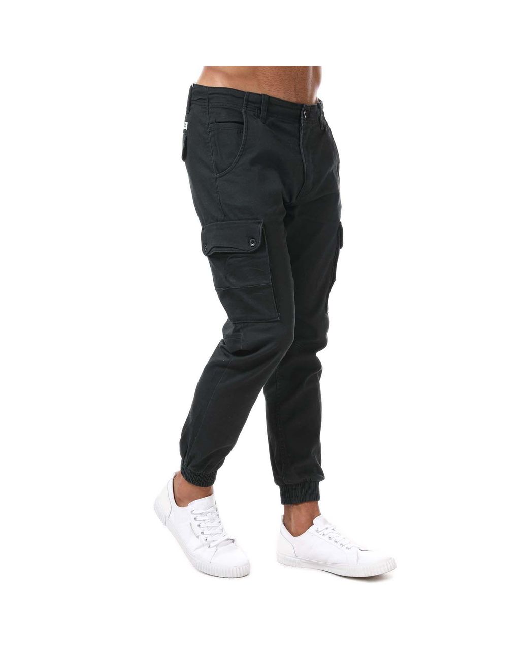 Jack & Jones Paul Warner Slim Fit Cargo Pants in Black for Men | Lyst UK